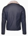 MONTECARLO Leather Jacket Dark Blue