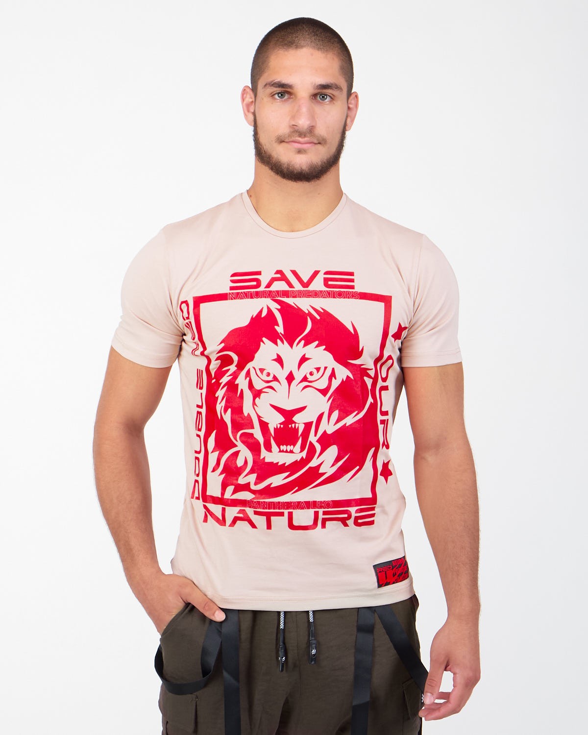 Natural Predators Lion T-Shirt Beige