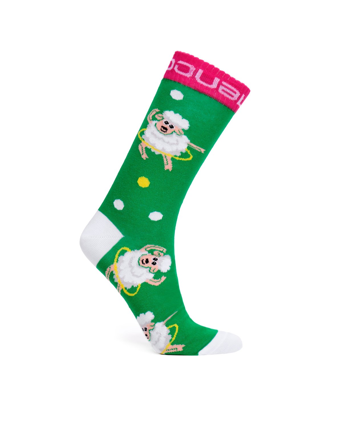 Dancing Sheep Neon Green Socks