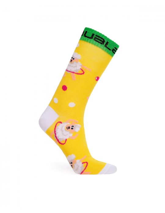 Dancing Sheep Neon Yellow Socks