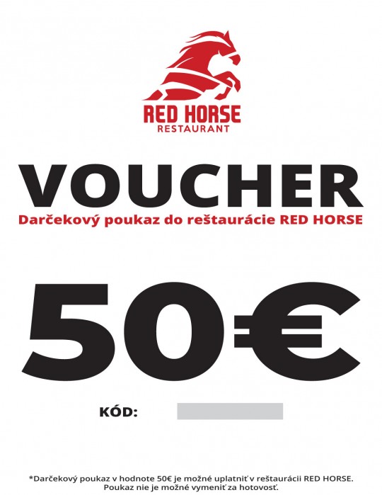 VOUCHER RED HORSE RESTAURANT - 50€