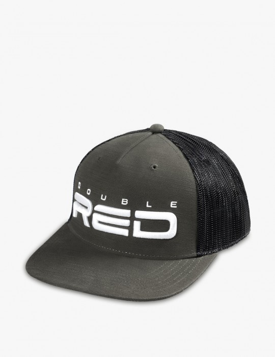 All Logo DOUBLE RED Cap Grey