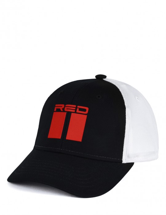 DOUBLE RED 3D White/Black Cap